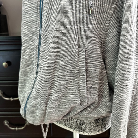Free People Gray Zip Hoodie Size L - Picture 6 of 15